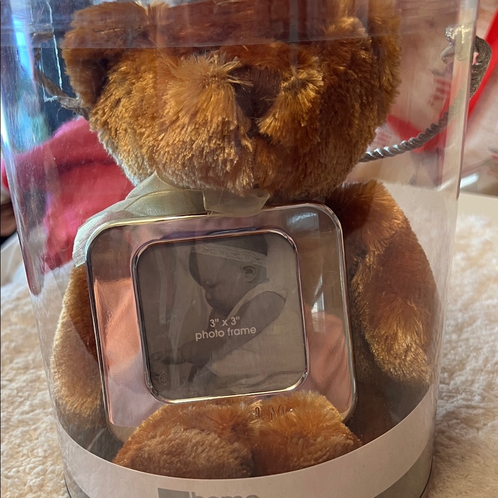 Home Collection Brown Plush Bear Photo Frame